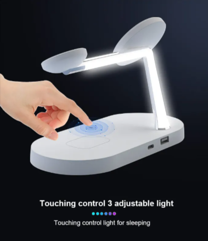 5-in-1 Magnetic Wireless Charger with Phone & Watch Stand – 15W Fast Charging Dock