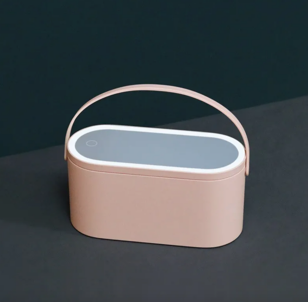 Portable LED Makeup Mirror Storage Box